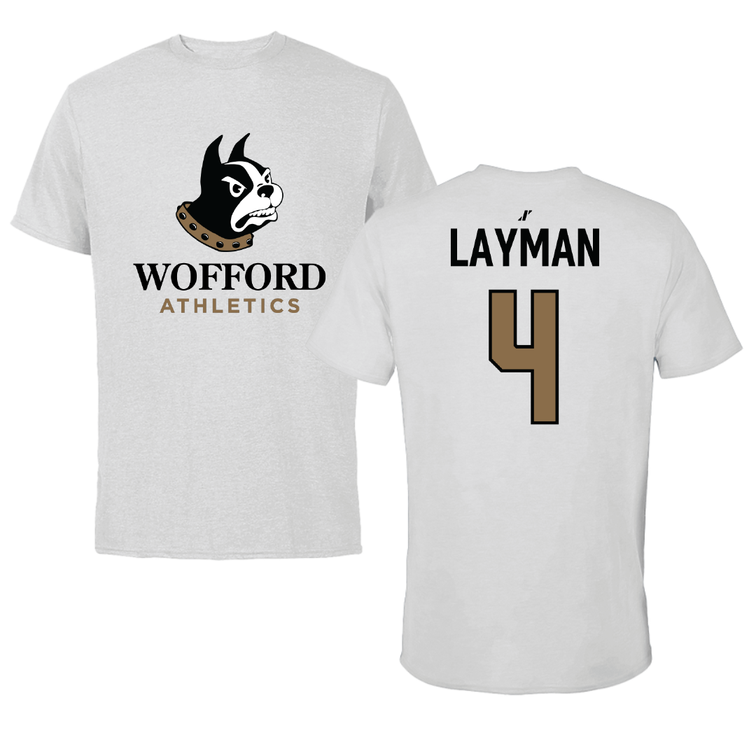 Wofford College Baseball Light Gray Performance Tee - #4 James Layman