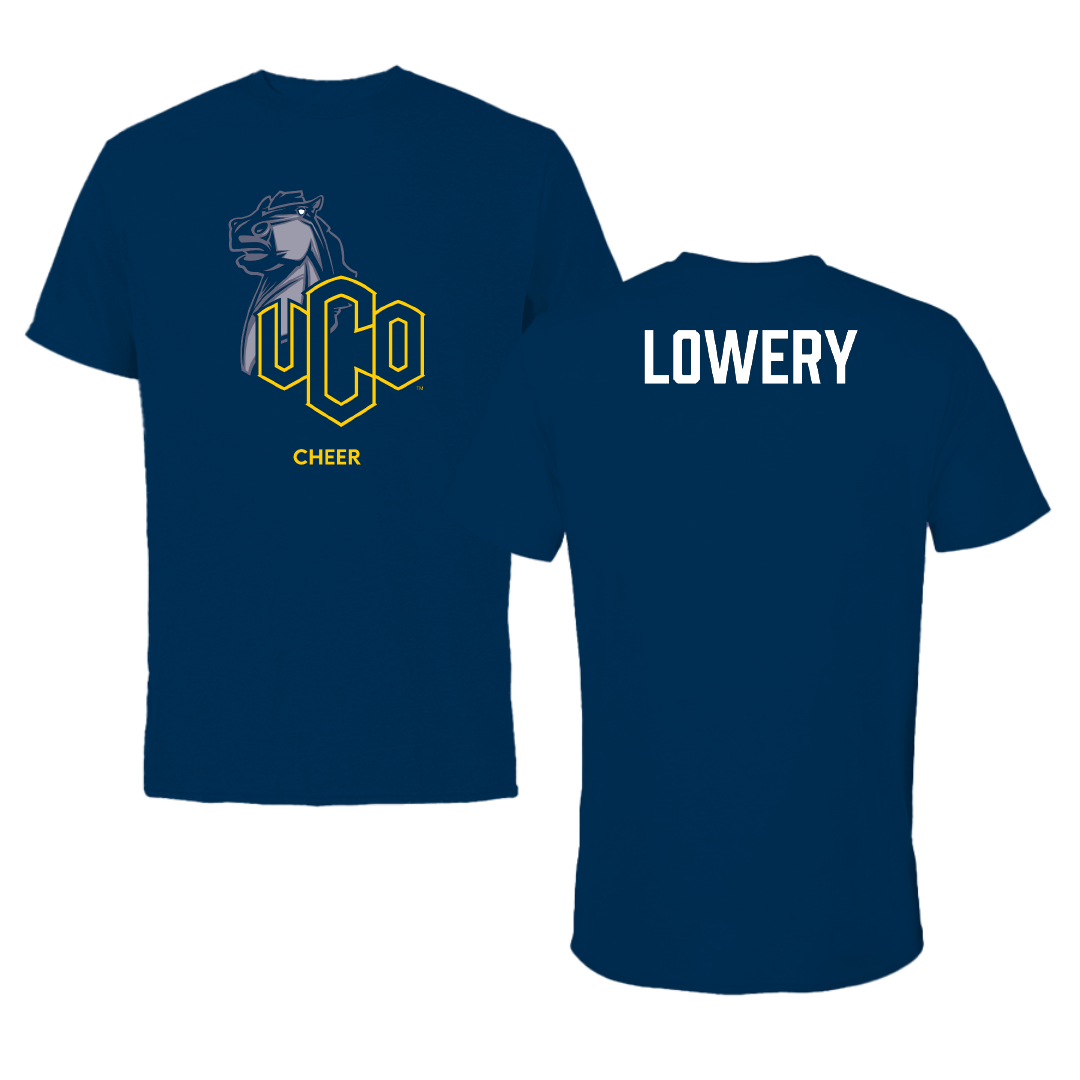 University of Central Oklahoma Cheer Navy Tee - Jaden Lowery