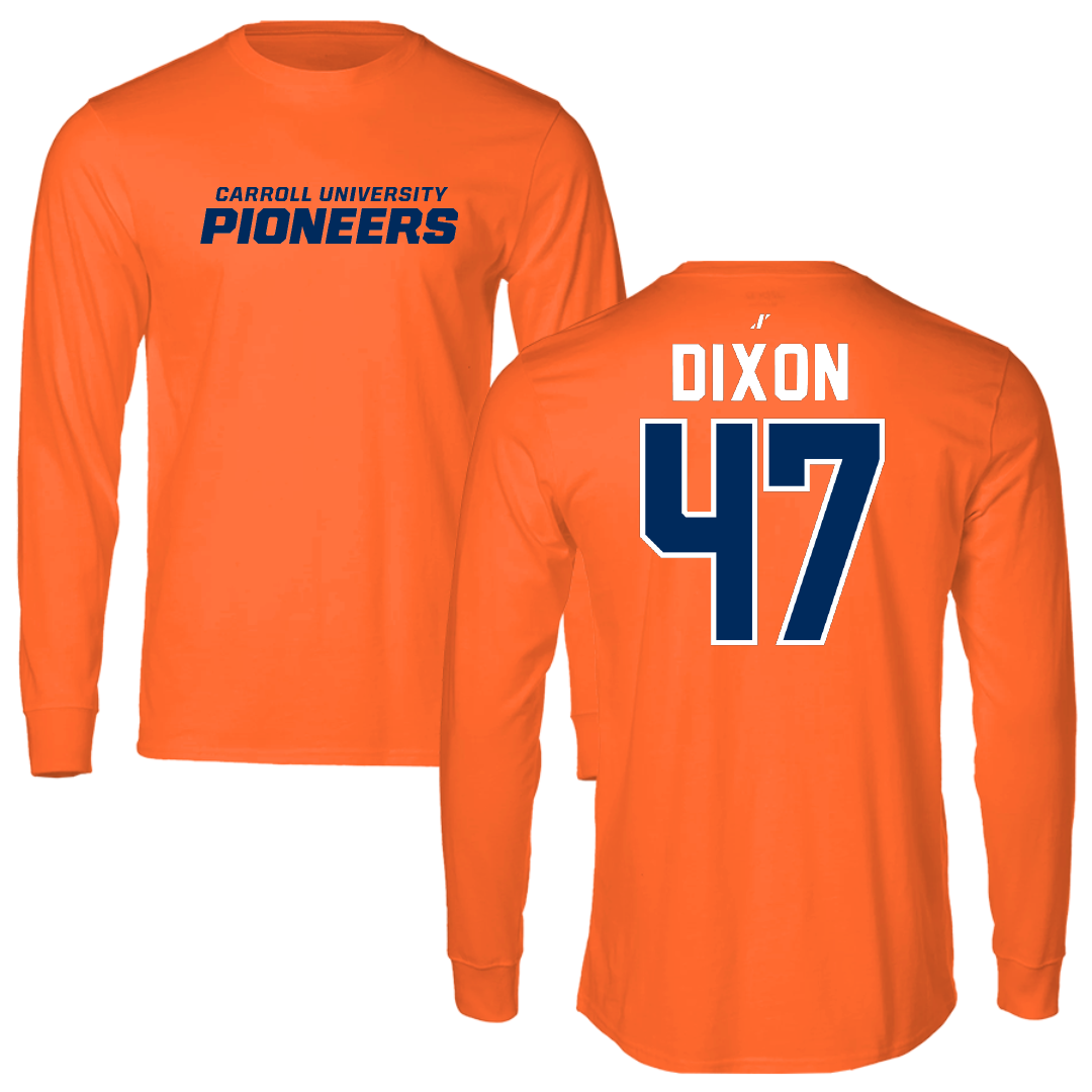 Carroll University Football Orange Long Sleeve - #47 Larsen Dixon