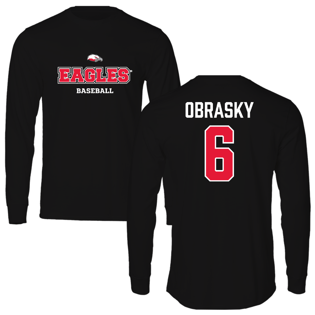 Biola University Baseball Black Long Sleeve - #6 Jack Obrasky