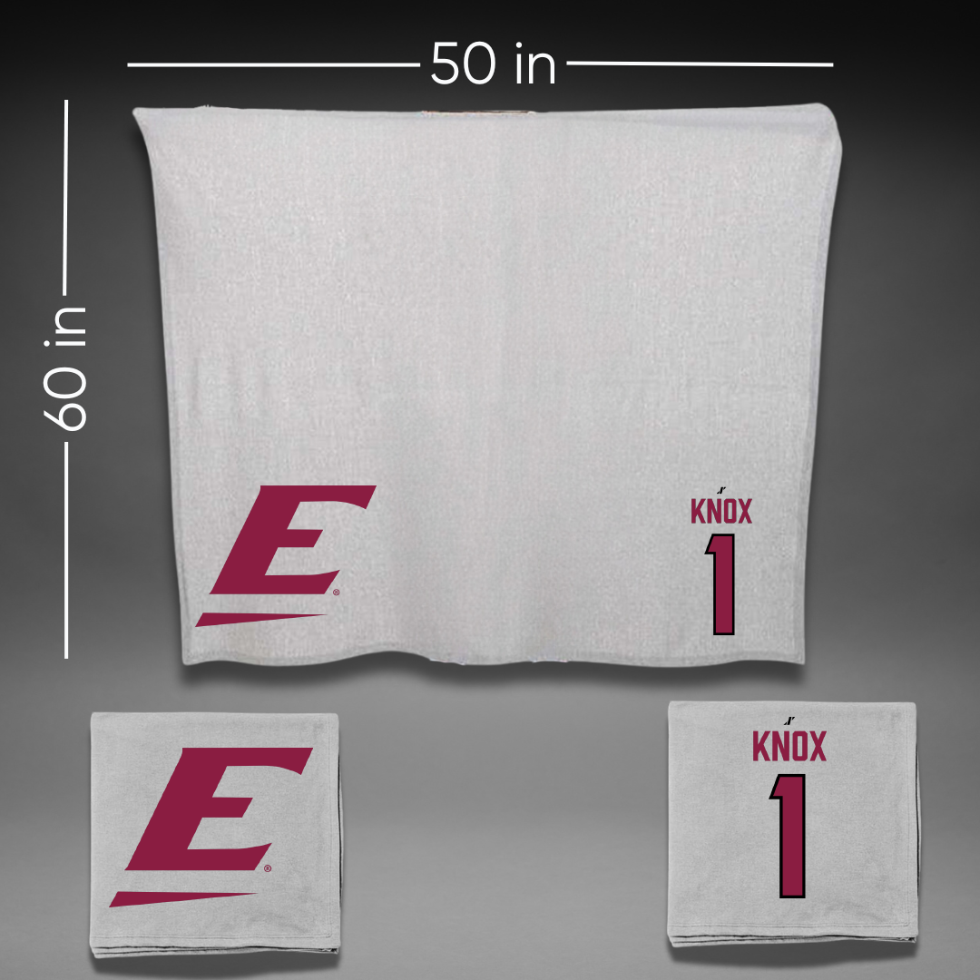 Eastern Kentucky University Basketball Gray Blanket - #1 Amarr Knox