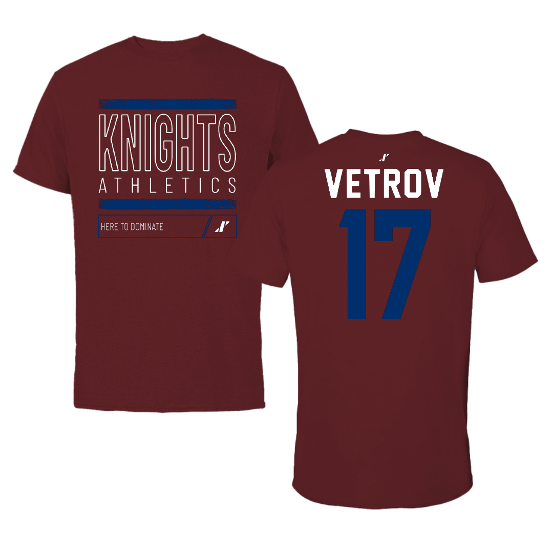 Fairleigh Dickinson University-Metropolitan Campus Volleyball Maroon Dominate Performance Tee - #17 Artem Vetrov