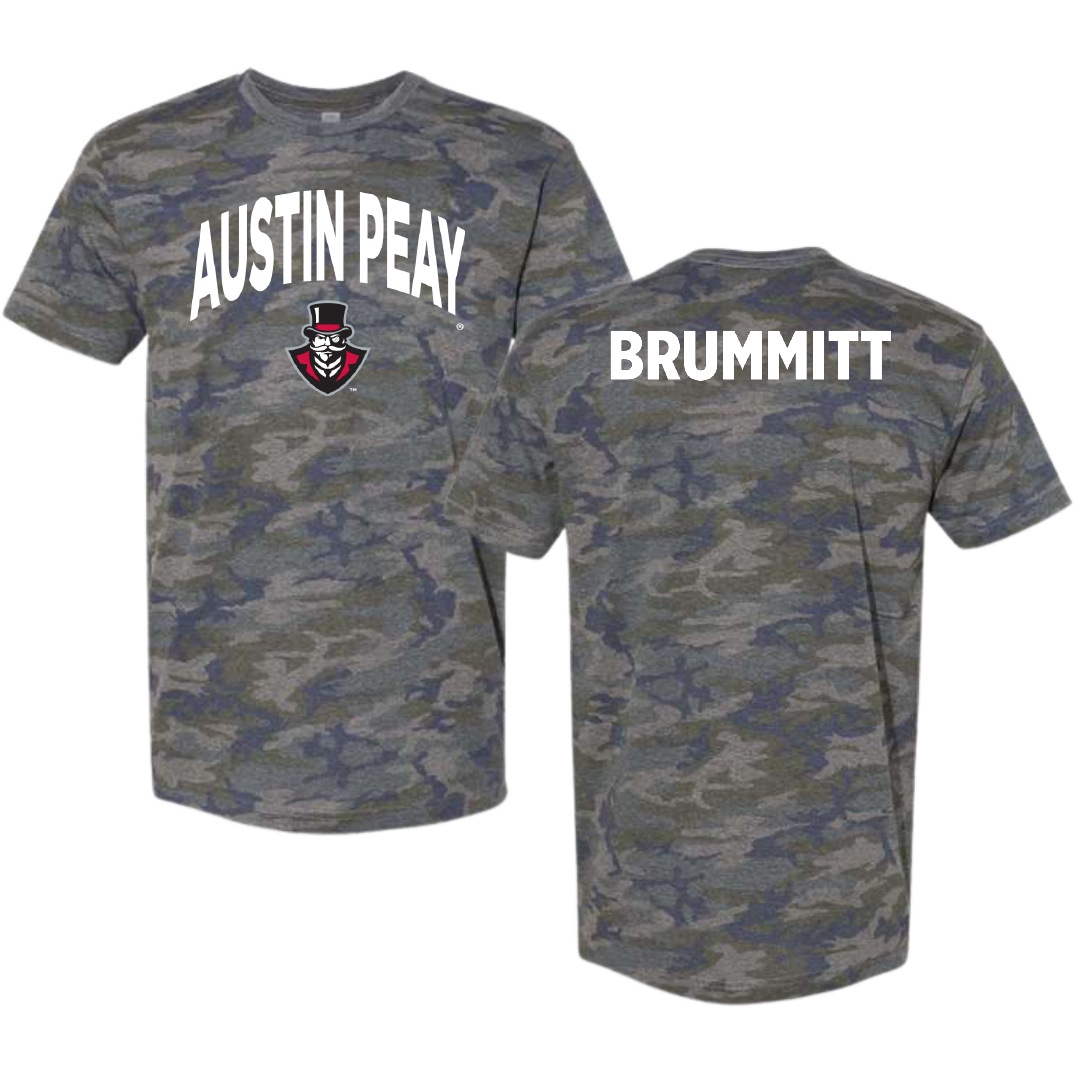 Austin Peay State University Golf Vintage Camo Tee - Caleb Brummitt