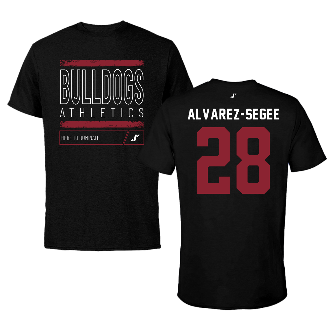 Dean College Lacrosse Black Dominate Performance Tee - #28 Diego Alvarez-Segee