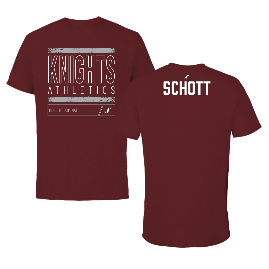 Bellarmine University Wrestling (M) Maroon Dominate Tee - Tyler Schott
