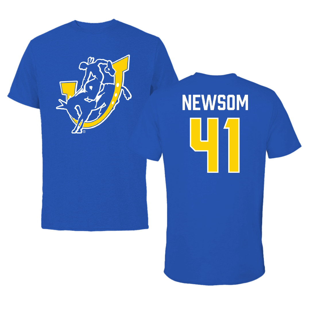 Southern Arkansas University Baseball Blue Tee - #41 Parker Newsom