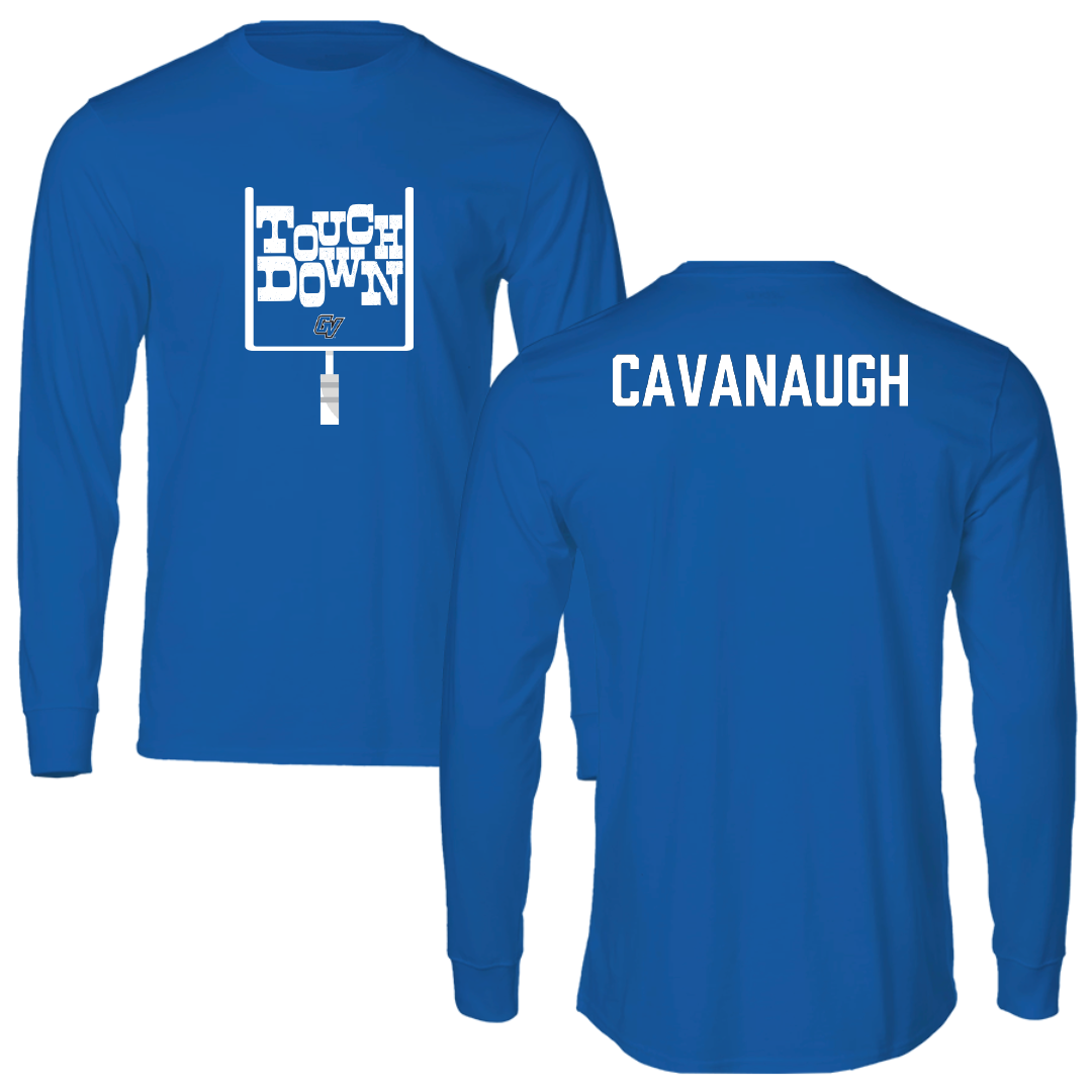 Grand Valley State University Football Blue Touchdown Performance Long Sleeve - Maximus Cavanaugh