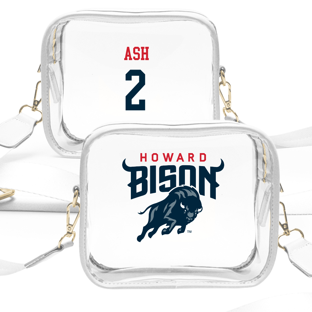Howard University Soccer (M) White Clear Stadium Bag - #2 Zion Ash