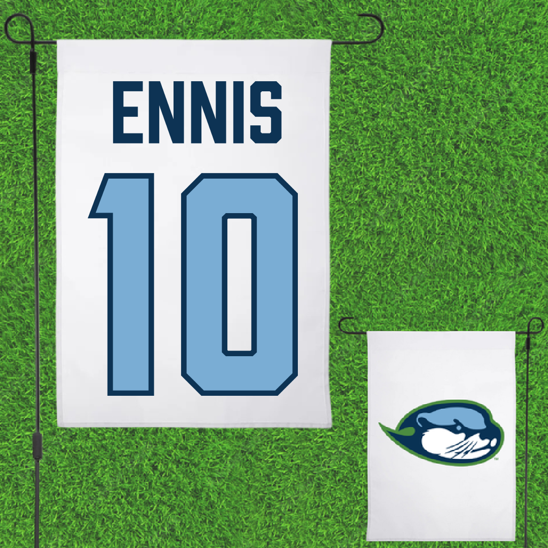 Cal State Monterey Bay Volleyball White Garden Flag - #10 Ruby Ennis