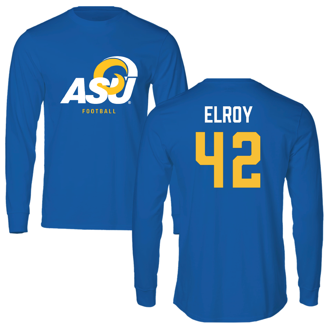 Angelo State University Football Blue Long Sleeve - #42 Caine Elroy