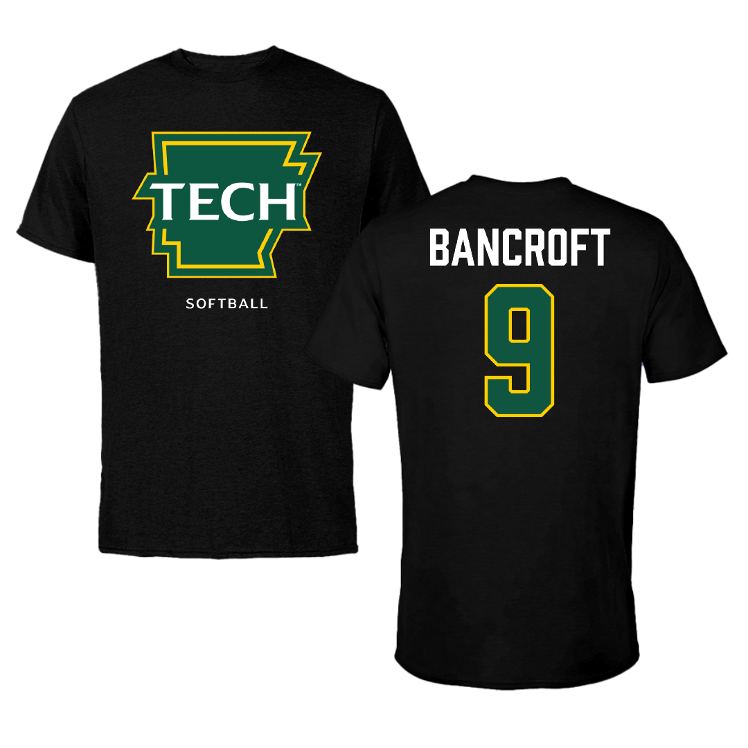 Arkansas Tech University Softball Black Performance Tee - #9 Brinly Bancroft