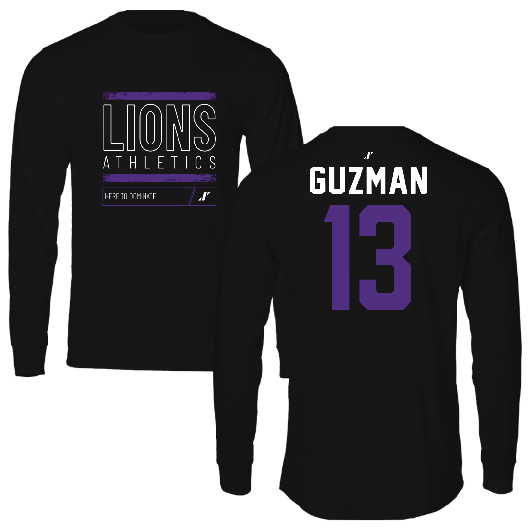 Nelson University Softball Black Dominate Long Sleeve - #13 Valerie Guzman