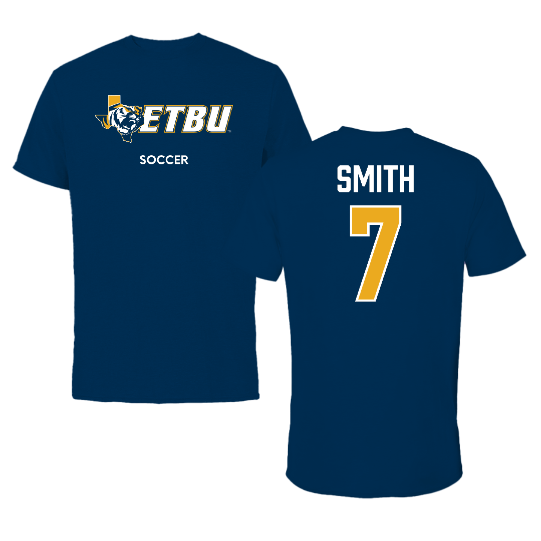 East Texas Baptist University Soccer (W) Navy Tee - #7 Caroline Smith
