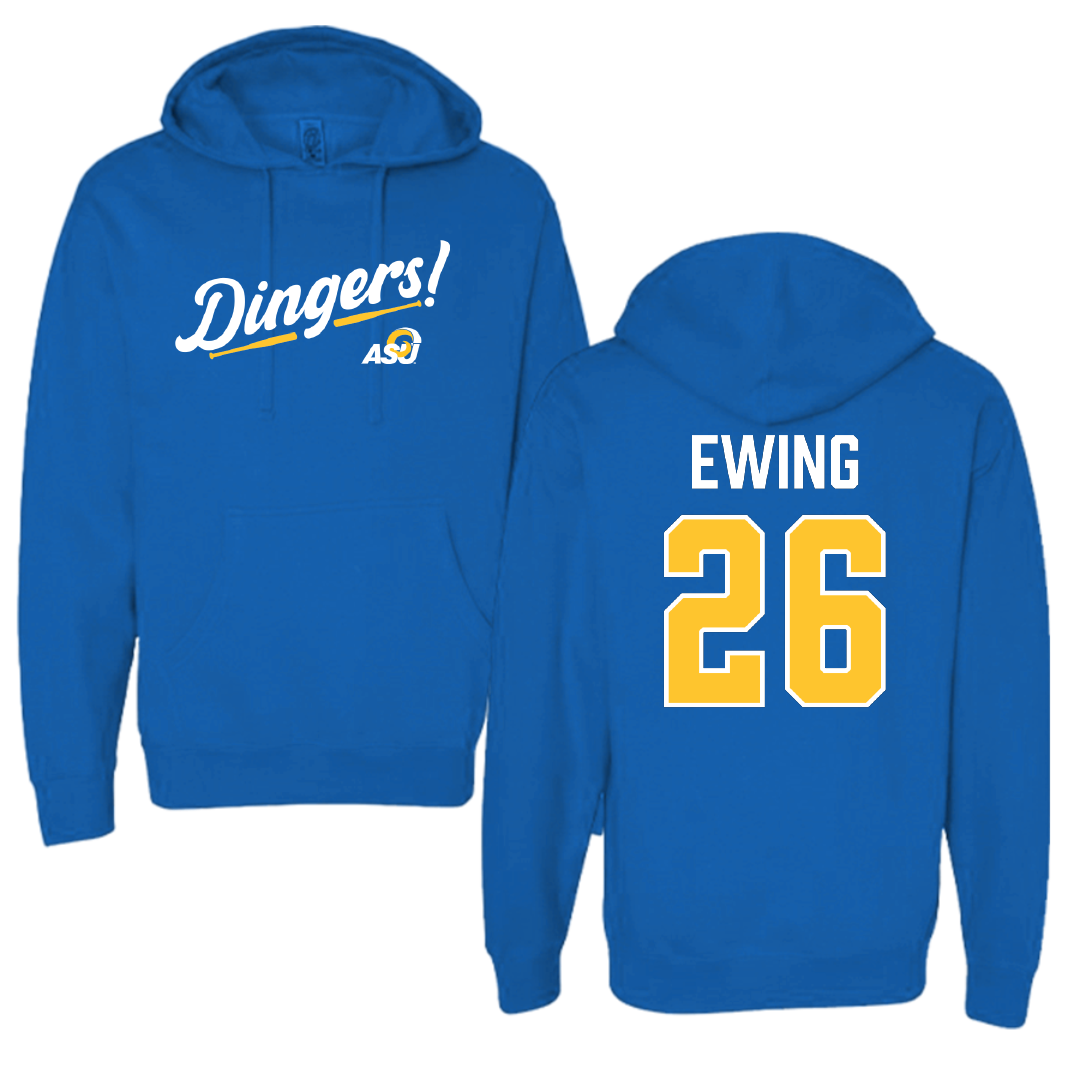 Angelo State University Softball Blue Dingers Hoodie - #26 Addy Ewing