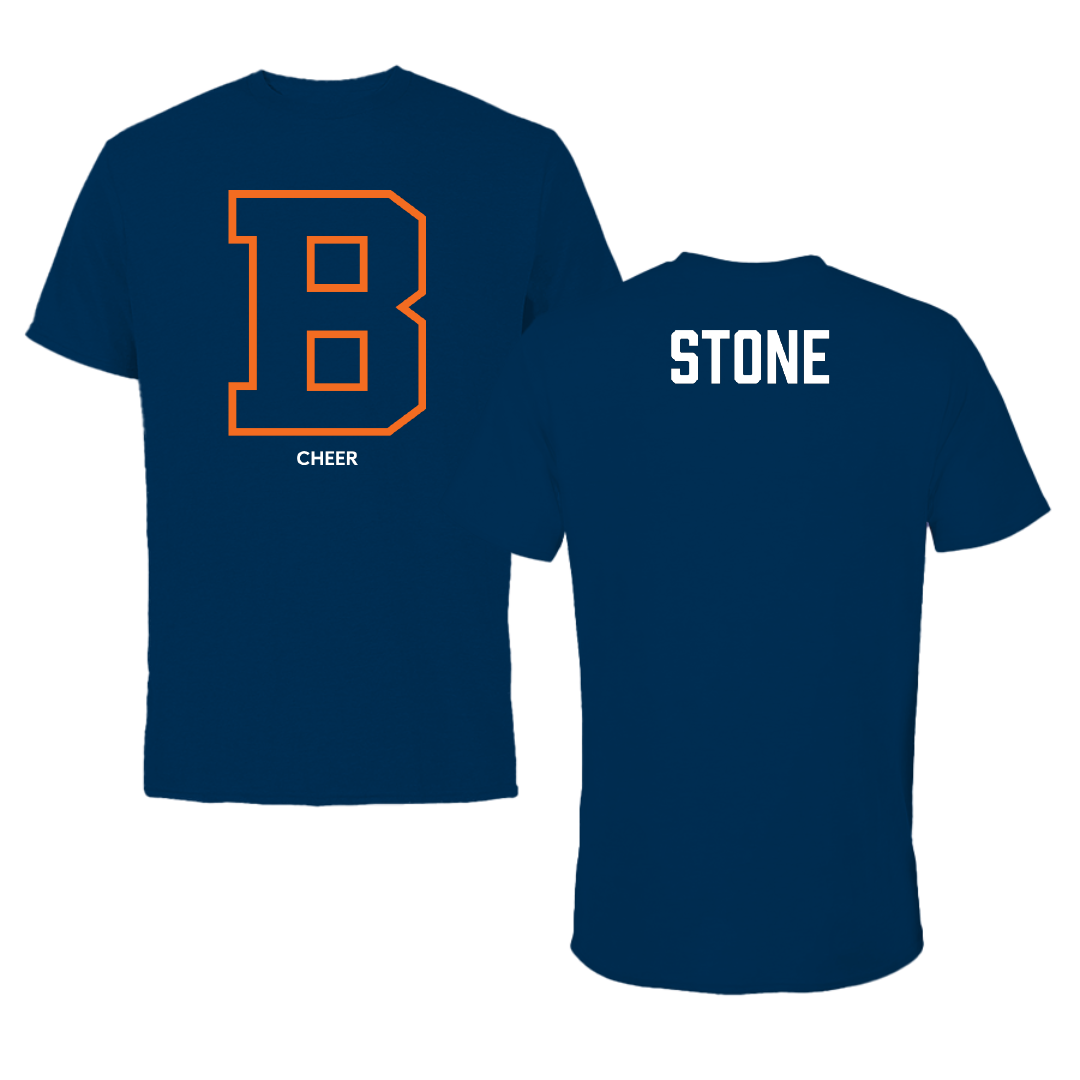 Bucknell University Cheer Navy Performance Tee - Ava Stone