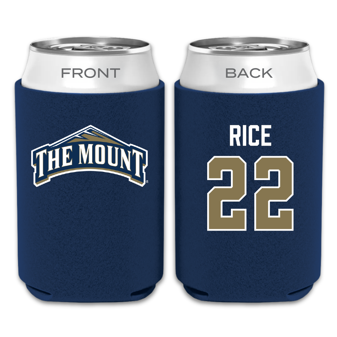 Mount St. Mary's University Baseball Navy Can Cooler - #22 Brandon Rice