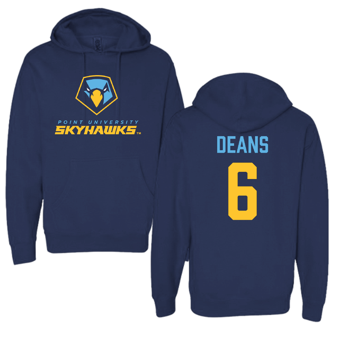 Point University Football Navy Hoodie - #6 Kassidy Deans