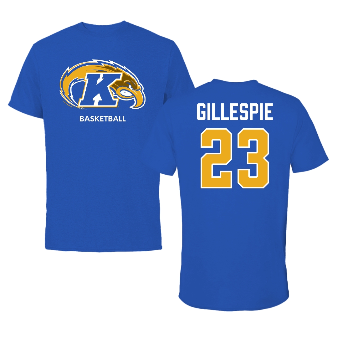 Kent State University Basketball (M) Blue Performance Tee - #23 Delrecco Gillespie