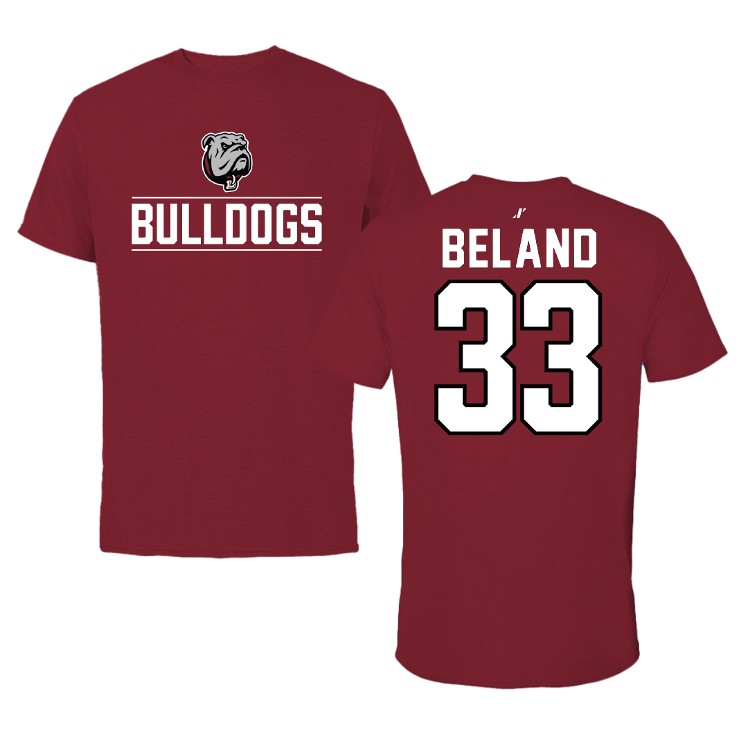 Dean College Lacrosse Cardinal General Tee - #33 Elijah Beland