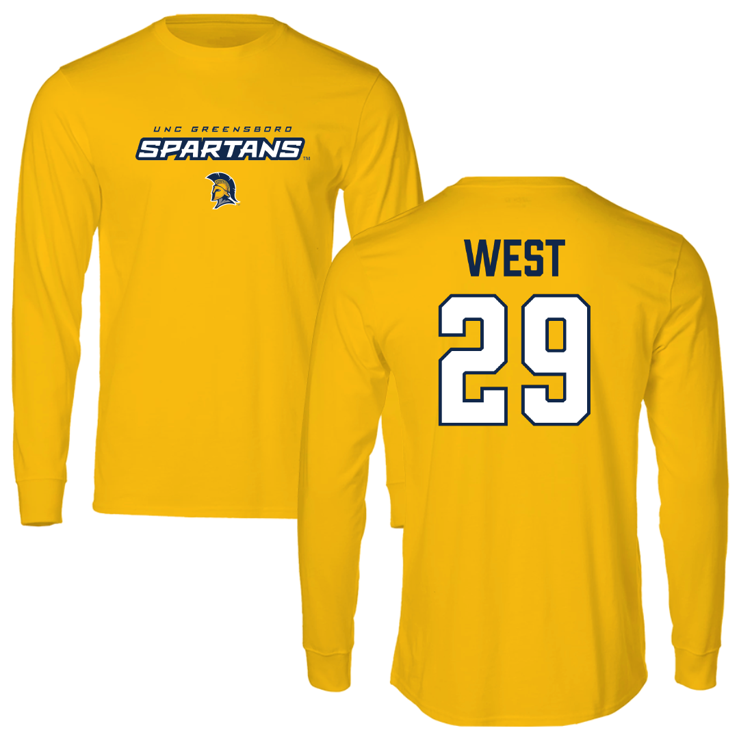 UNC Greensboro Baseball Gold Long Sleeve - #29 Ayden West