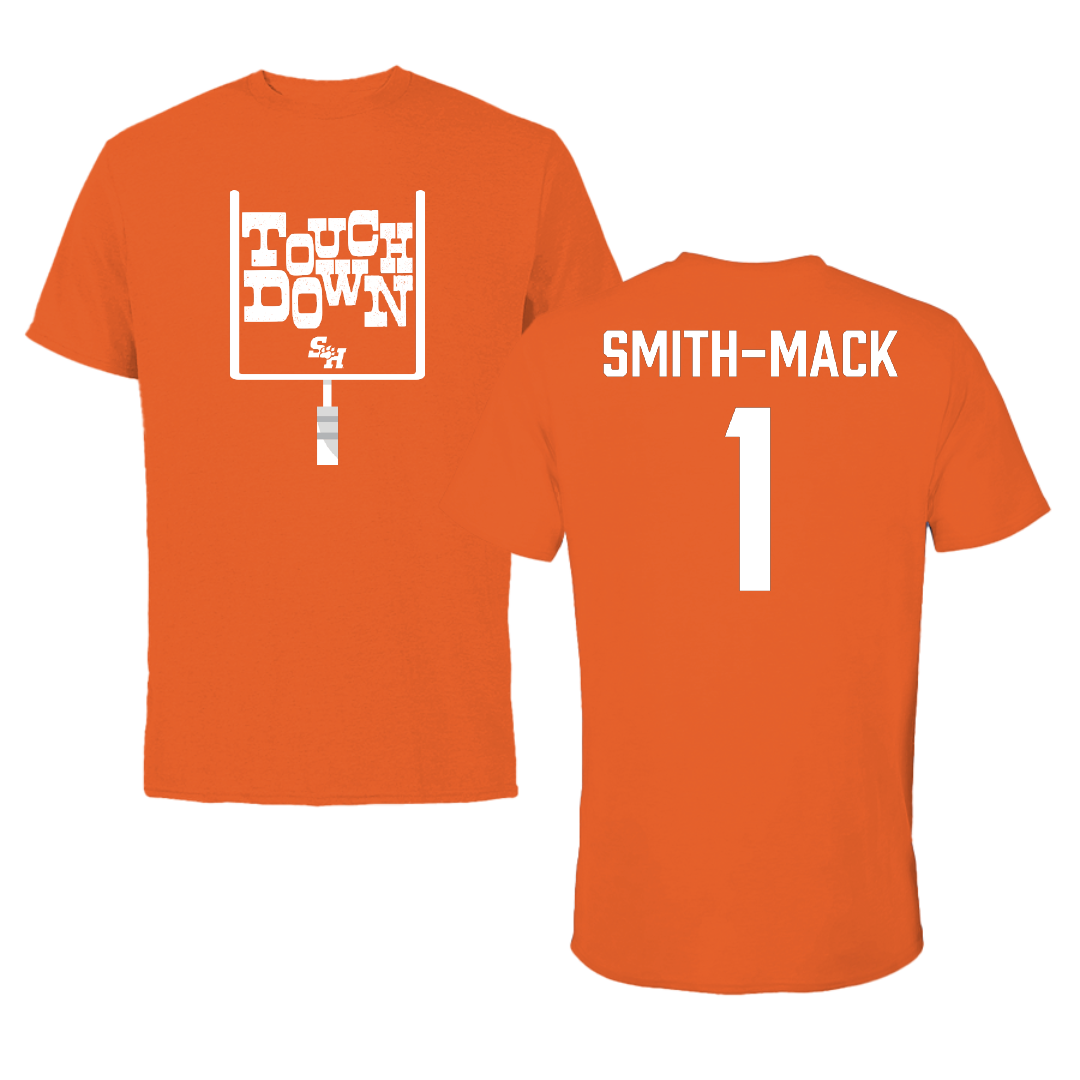 Sam Houston State University Football Orange Touchdown Tee - #1 Aviyon Smith-Mack