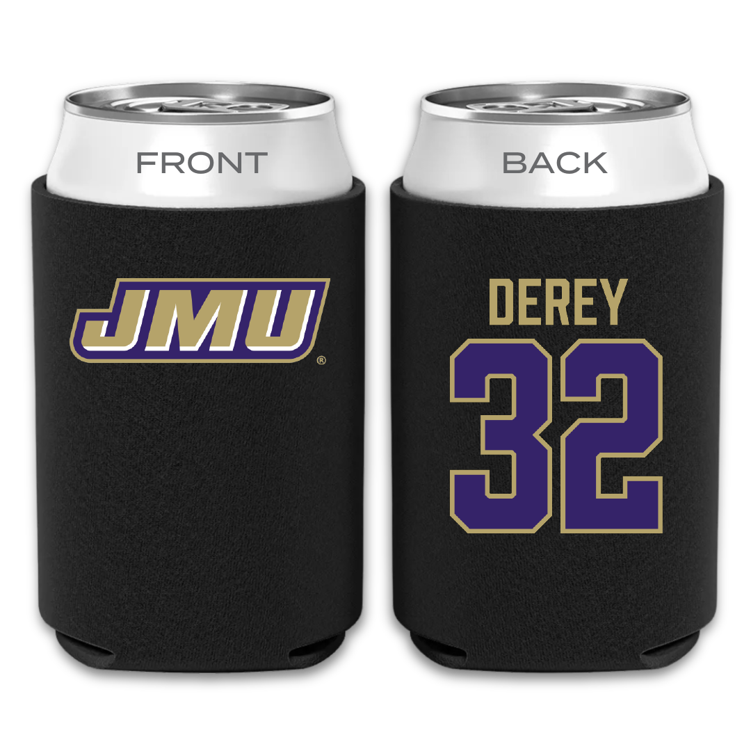 James Madison University Lacrosse Black Can Cooler - #32 Savannah Derey