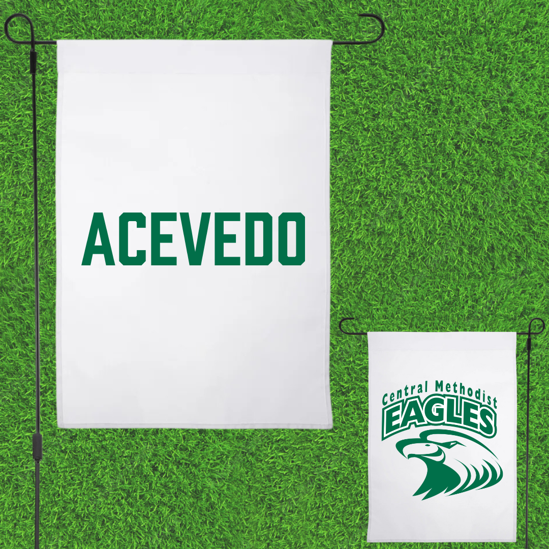 Central Methodist University Wrestling White Garden Flag - Luis Acevedo