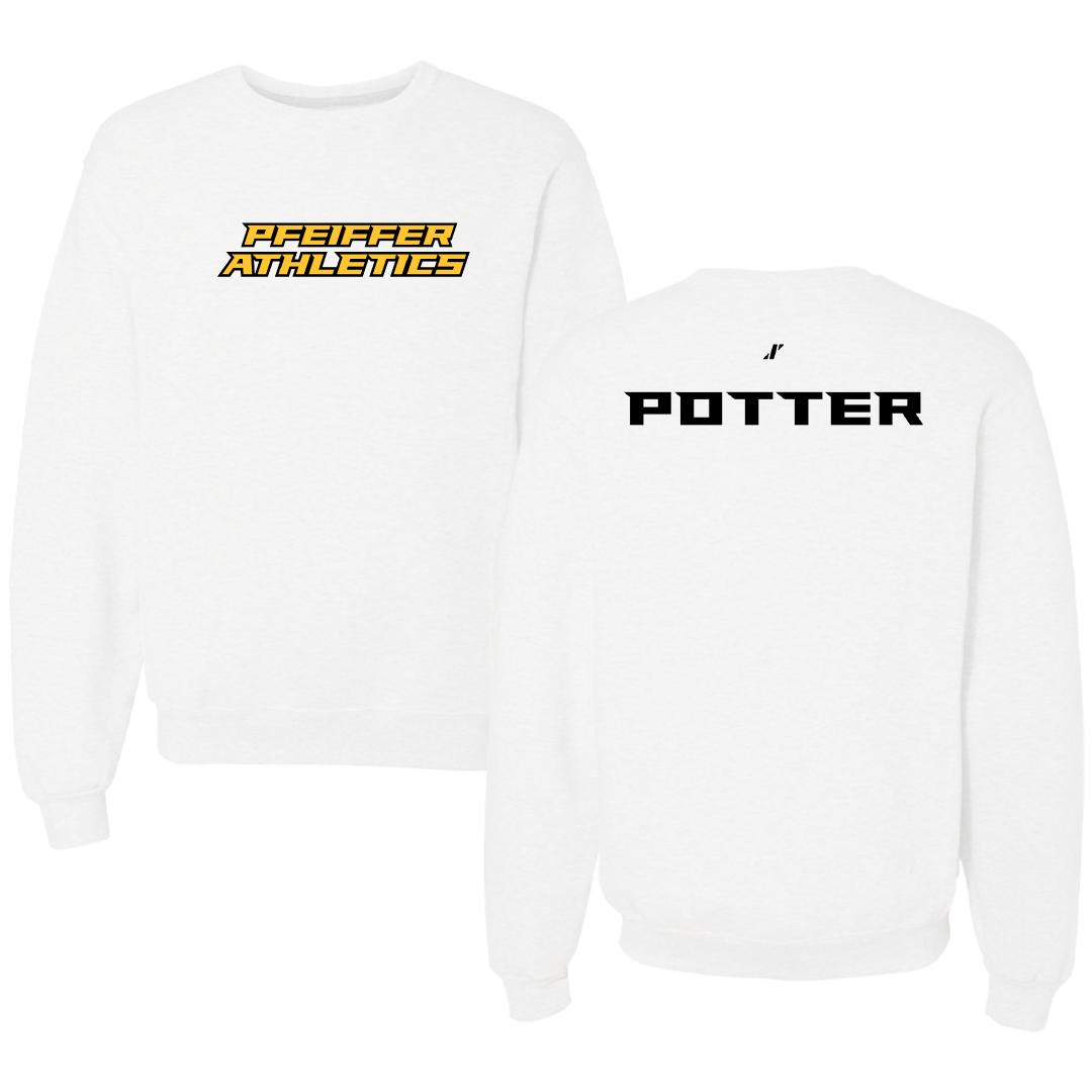 Pfeiffer University Tennis (M) White Crewneck - Micah Potter