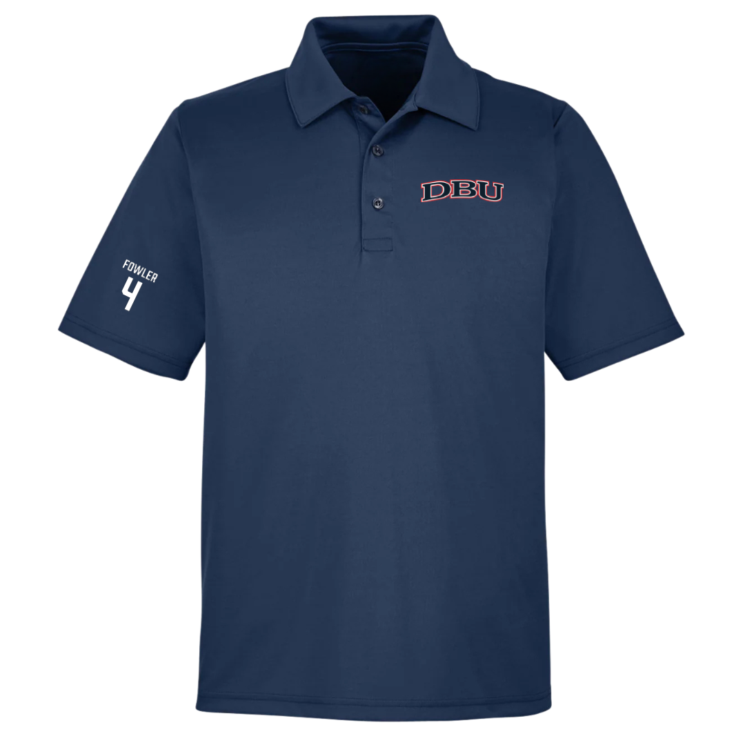 Dallas Baptist University Ice Hockey (M) Navy Polo - #4 Austin Fowler