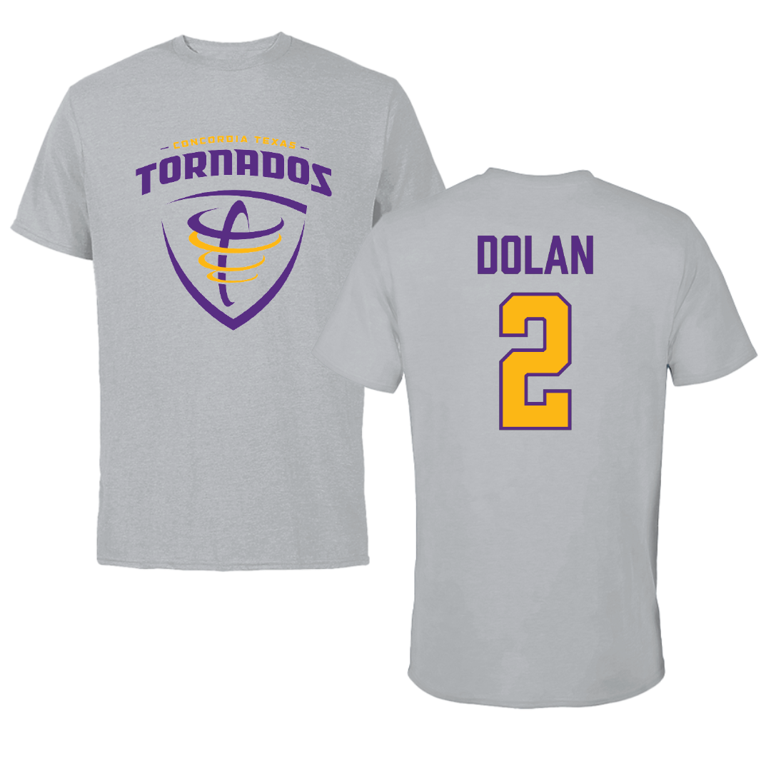 Concordia University (Texas) Soccer (M) Sport Gray Tee - #2 Steven Dolan