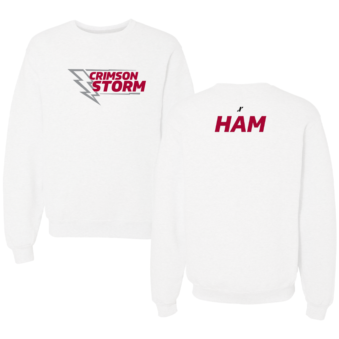 Southern Nazarene University Golf (M) White Crewneck - Grayson Ham