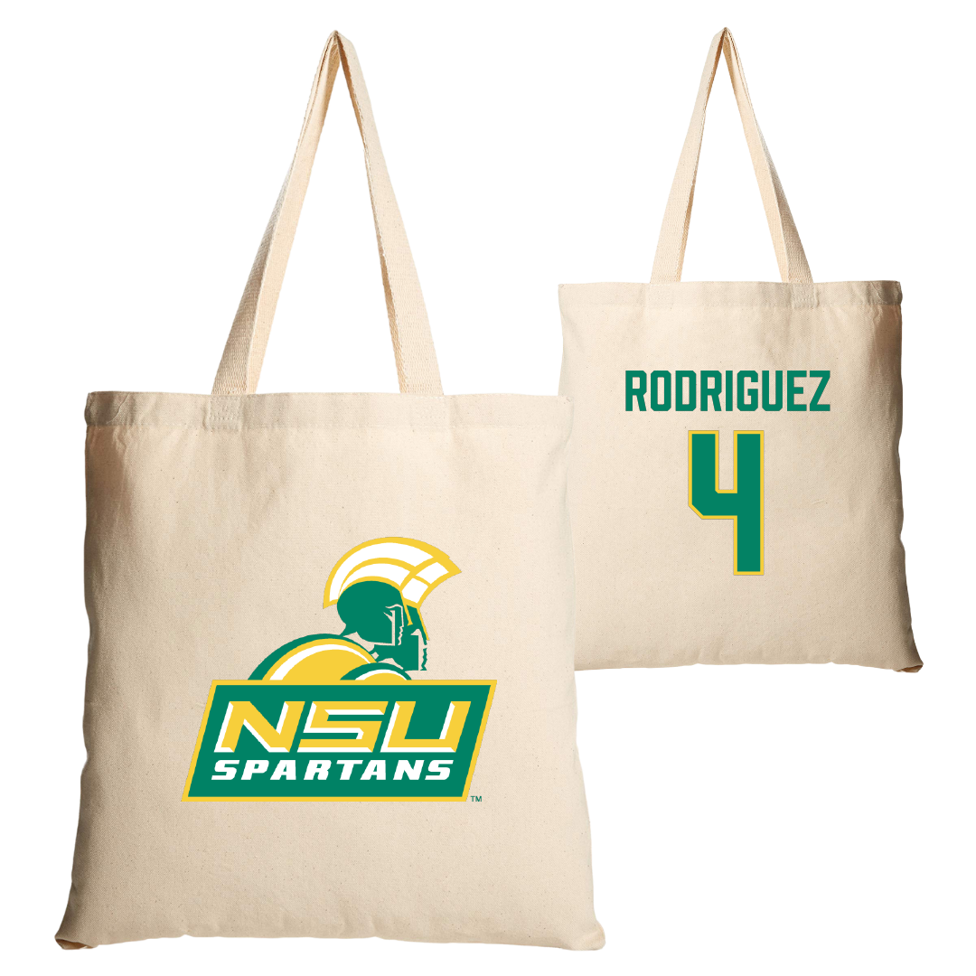 Norfolk State University Baseball Tan Canvas Tote Bag - #4 Raphael Rodriguez