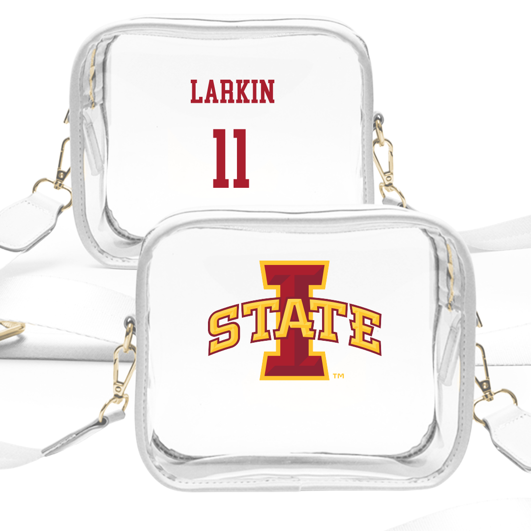 Iowa State University Volleyball (W) White Clear Stadium Bag - #11 Reaghan Larkin