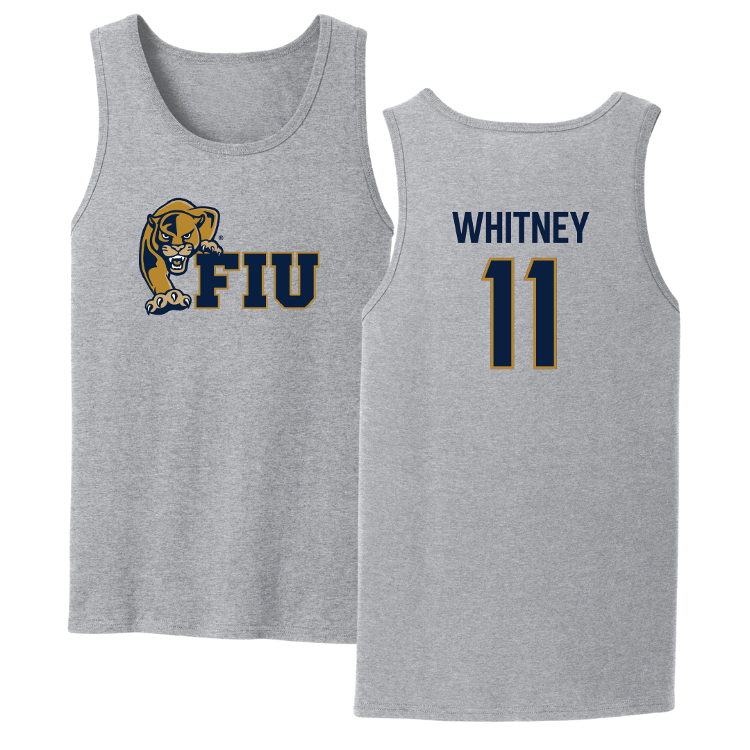 Florida International University Softball Sport Gray Tank Top - #11 Ella Whitney
