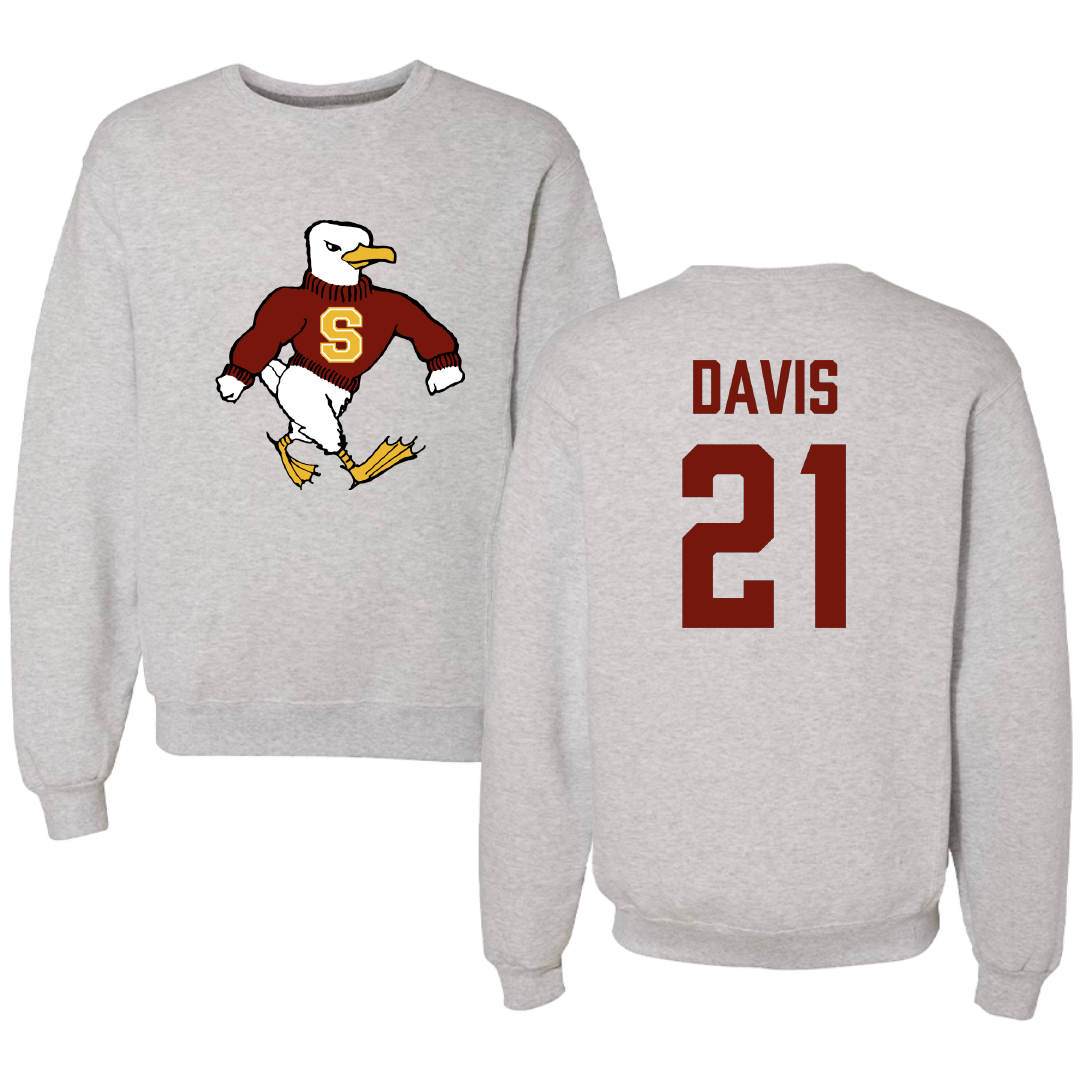 Salisbury University Lacrosse Gray Crewneck - #21 Reagan Davis
