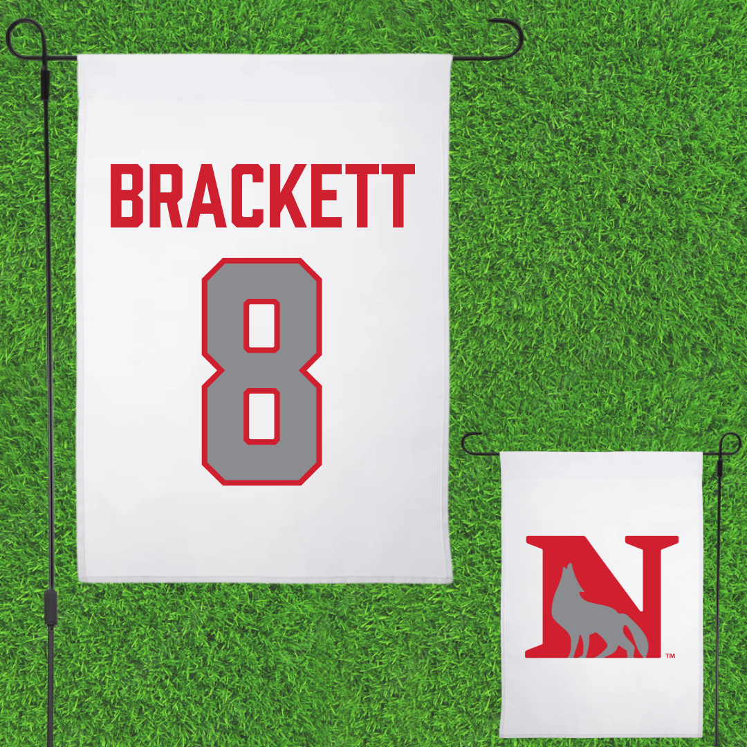 Newberry College Volleyball White Garden Flag - #8 Merryck Brackett