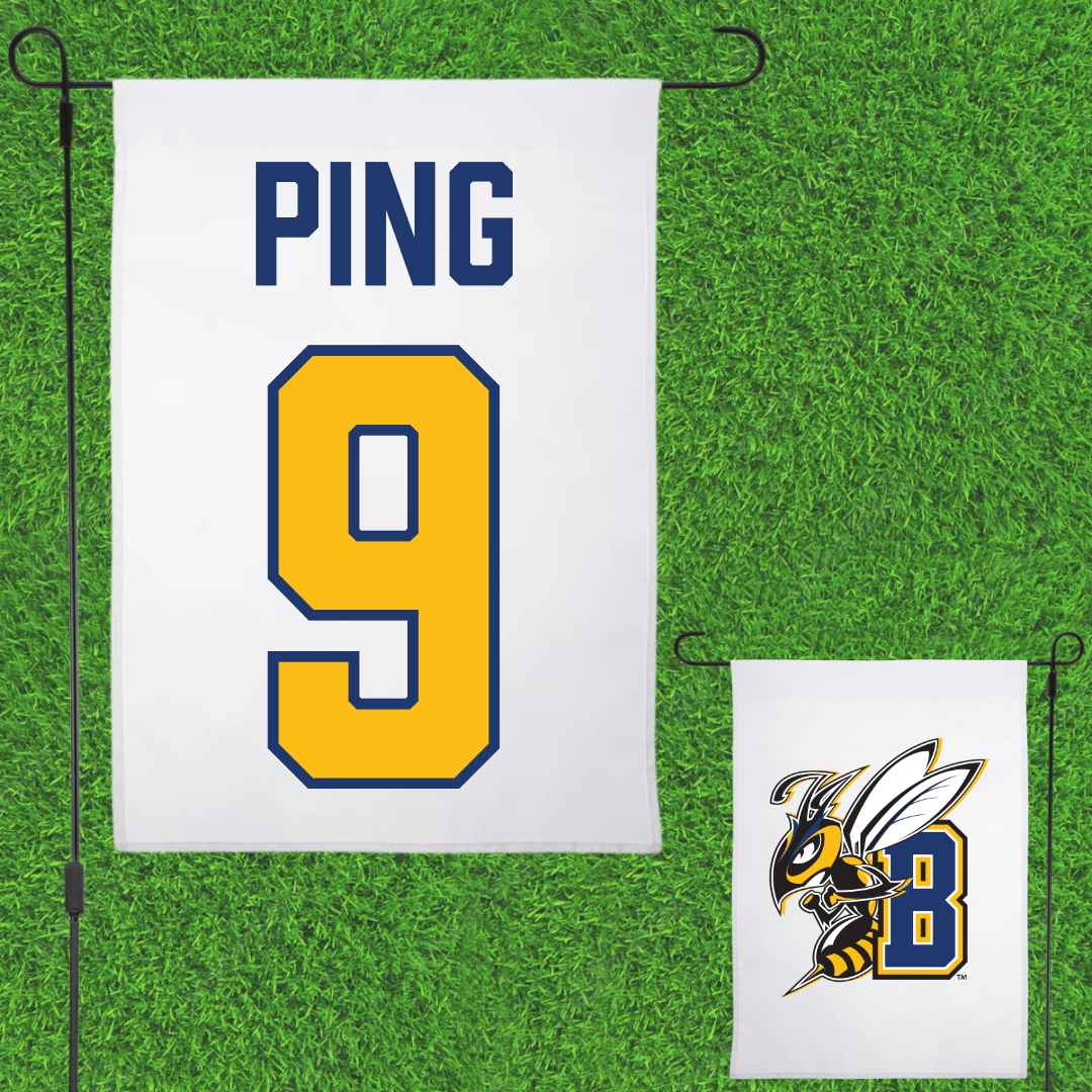 Montana State University Billings Volleyball White Garden Flag - #9 Izzy Ping