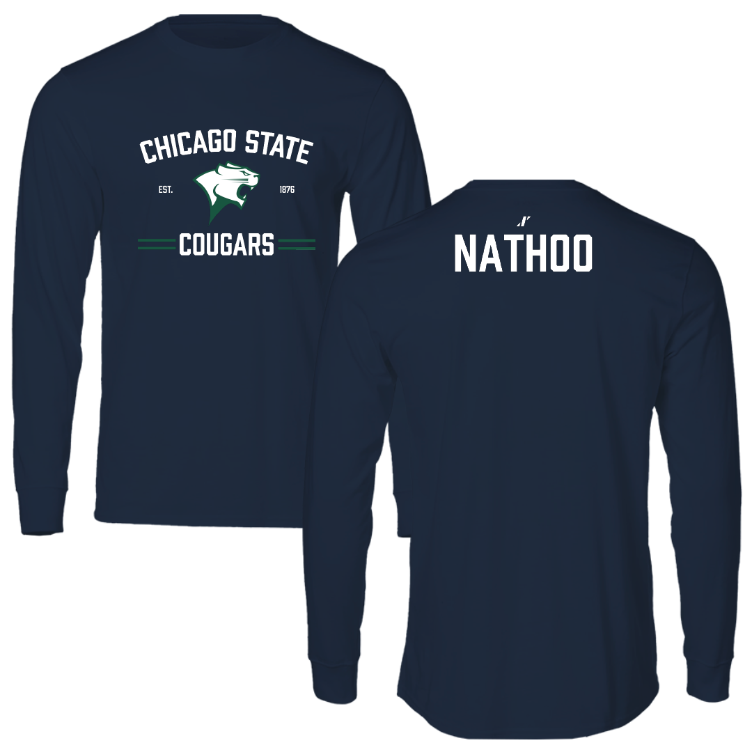 Chicago State University Golf (M) Navy Long Sleeve - Sahil Nathoo