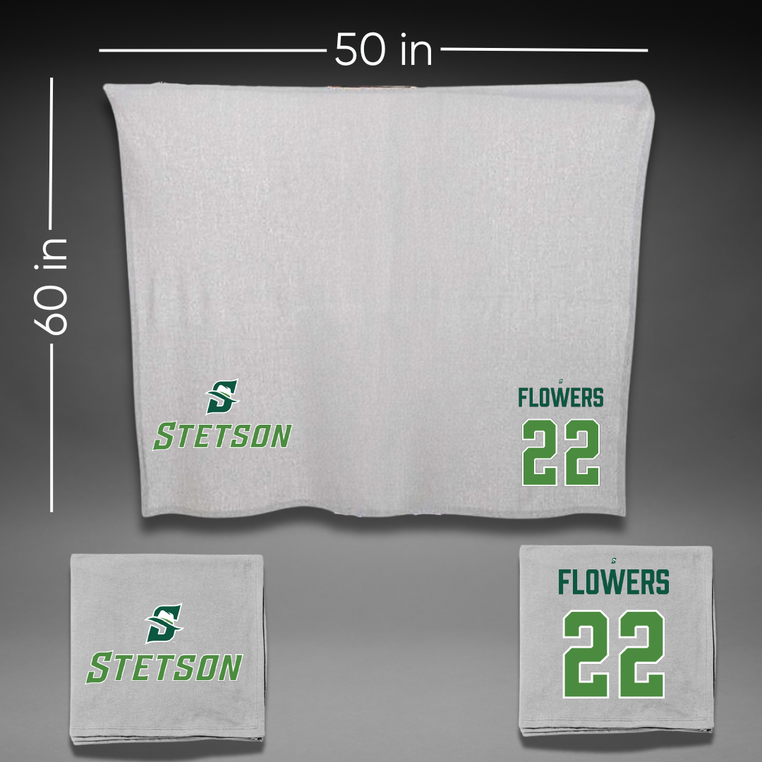 Stetson University Football Gray Blanket - #22 Troy Flowers