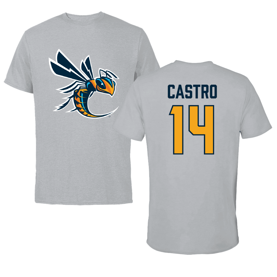 Cedarville University Soccer Sport Gray Tee - #14 Eduardo Castro