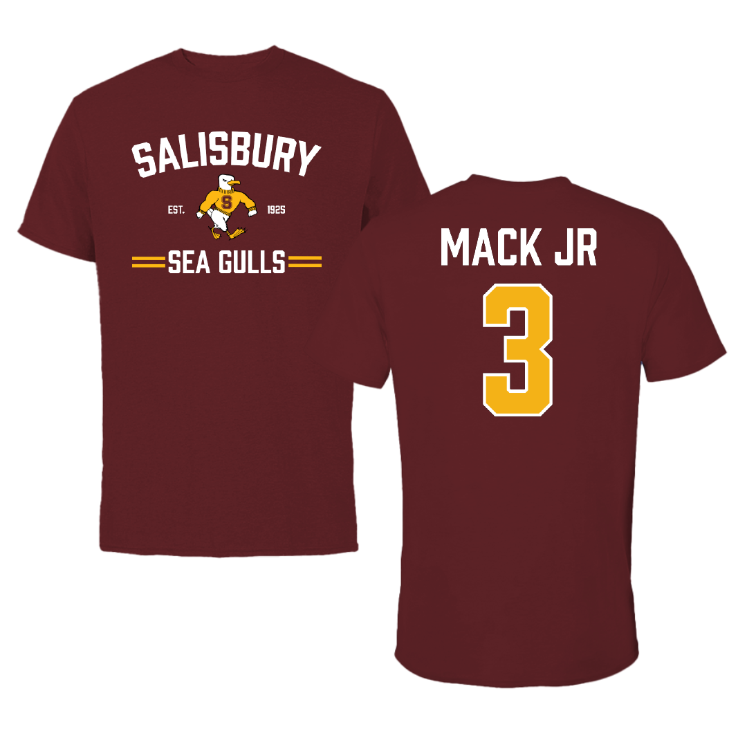 Salisbury University Football Maroon General Tee - #3 Kilo Mack Jr