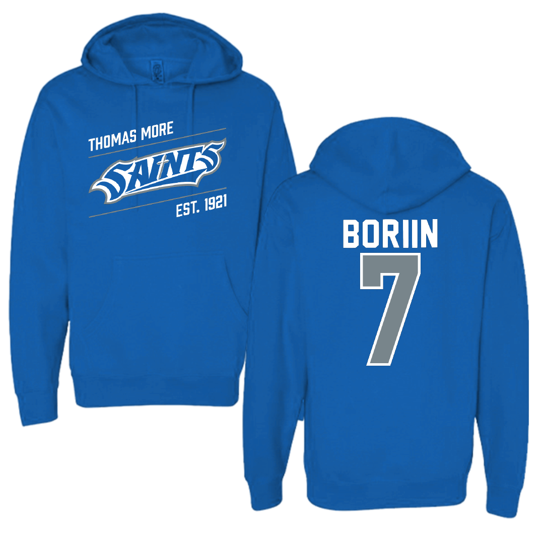 Thomas More University Lacrosse Blue General Hoodie - #7 Nick Boriin