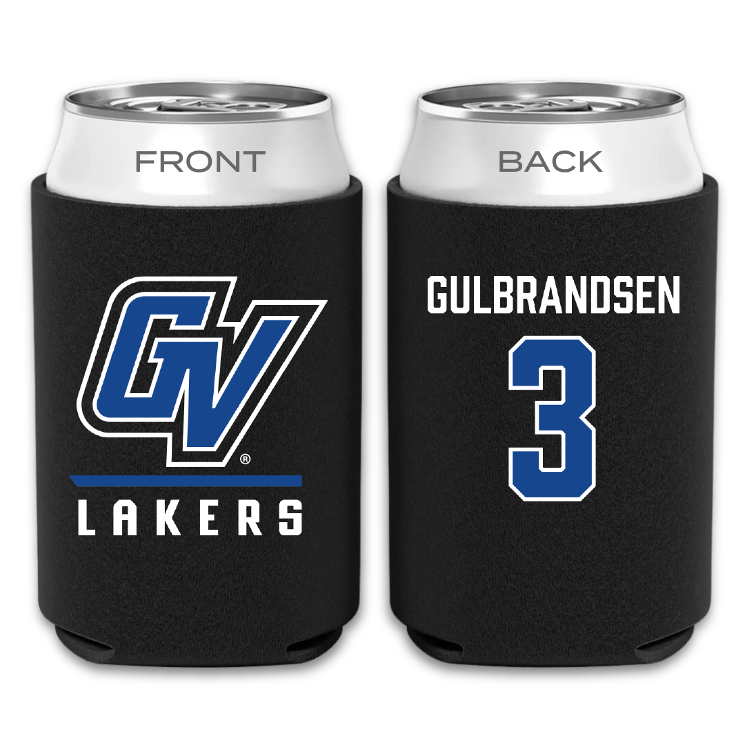Grand Valley State University Baseball Black Can Cooler - #3 Jonas Gulbrandsen
