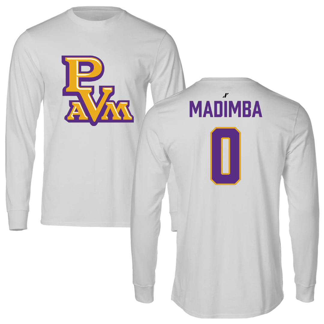 Prairie View A&M University Basketball Light Gray Long Sleeve - #0 Joey Madimba