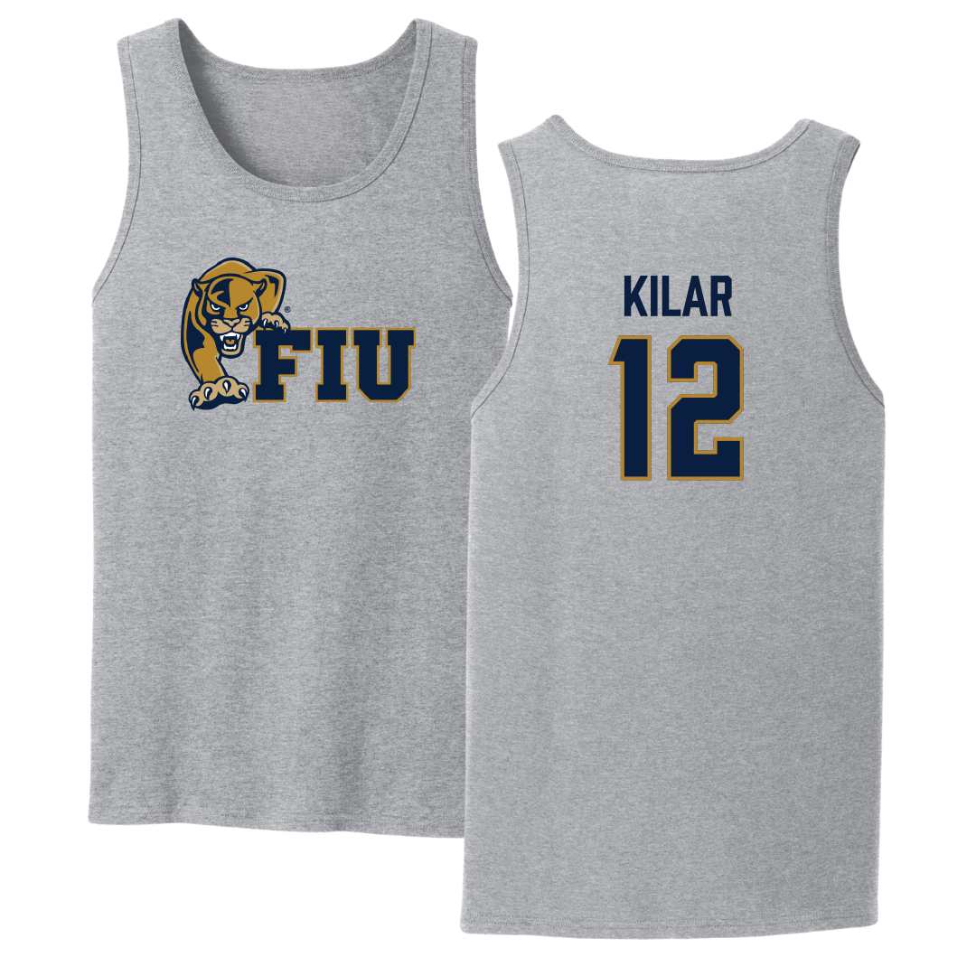 Florida International University Volleyball Sport Gray Tank Top - #12 Kindyl Kilar