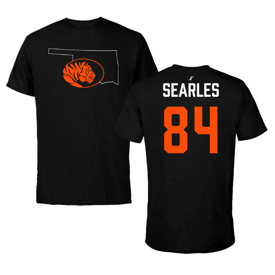 East Central University Football Black State Tee - #84 Rodney Searles