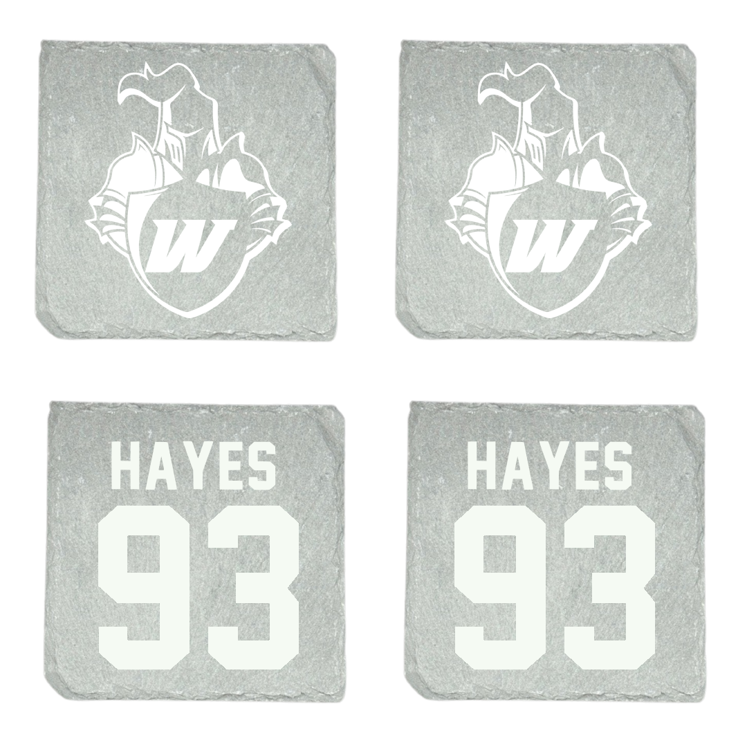 Webber International University Football Stone Coaster (4 Pack)  - #93 Phillip Hayes