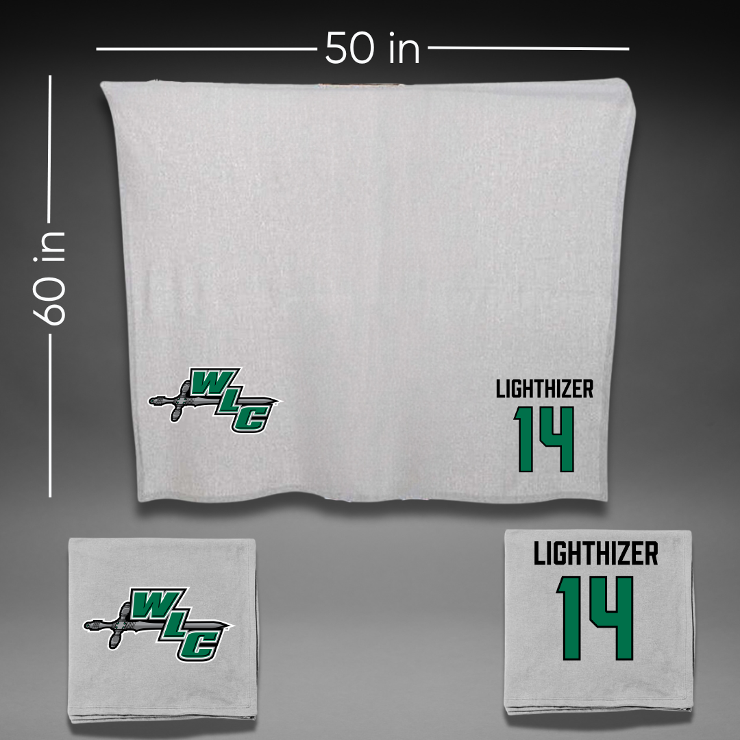 Wisconsin Lutheran College Softball Gray Blanket - #14 Emma Lighthizer