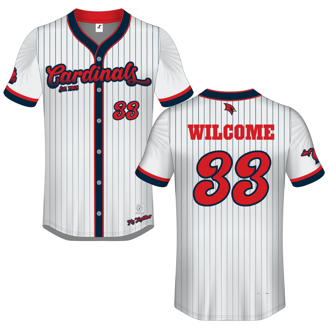 Saginaw Valley State University Gray Campus Connect Button-Down Jersey - #33 Daniel Wilcome