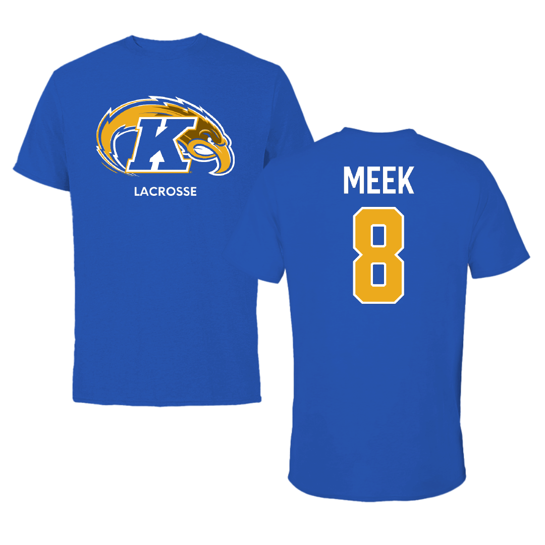Kent State University Lacrosse (W) Blue Performance Tee - #8 Camryn Meek